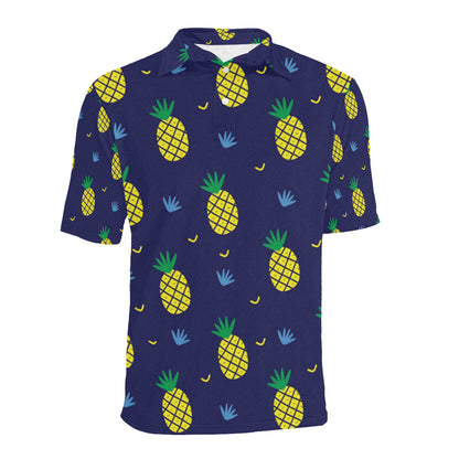 Pineapple Pattern Print Design A01 Men Polo Shirt