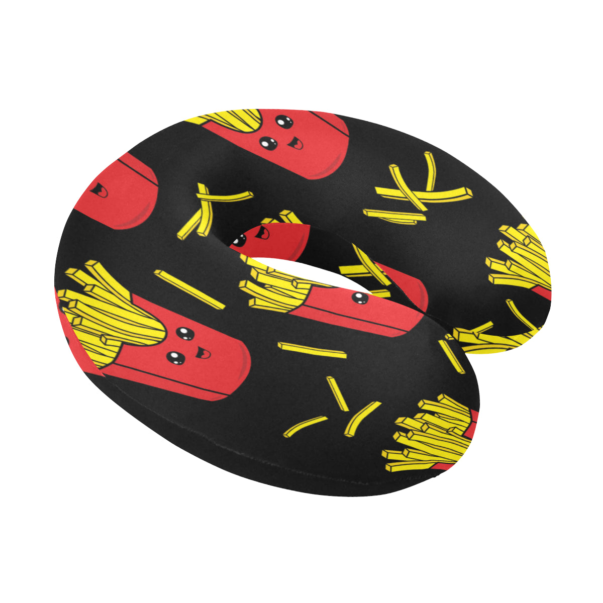 French Fried Pattern Print Design 03 U-Shaped Travel Neck Pillow