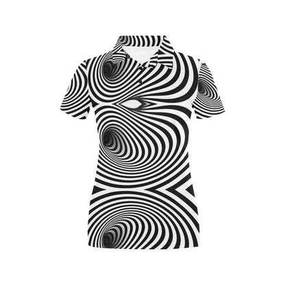 Vortex Print Design LKS303 Women's Polo Shirt