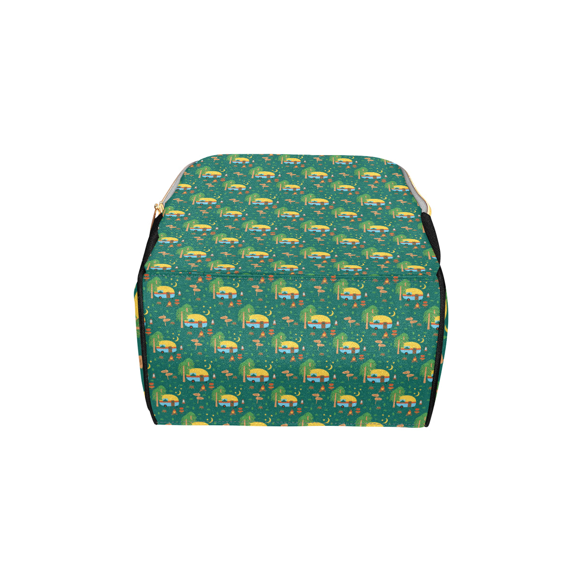 Camping Camper Pattern Print Design 06 Diaper Bag Backpack