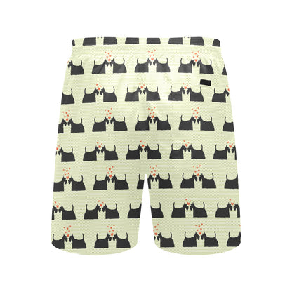 Scottish Terriers Print Design LKS304 Men's Swim Trunks Beach Shorts