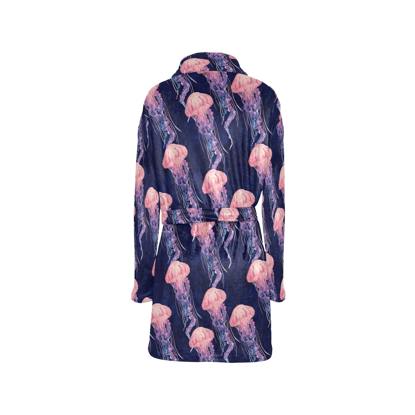 Jellyfish Pattern Print Design 03 Women's Fleece Robe