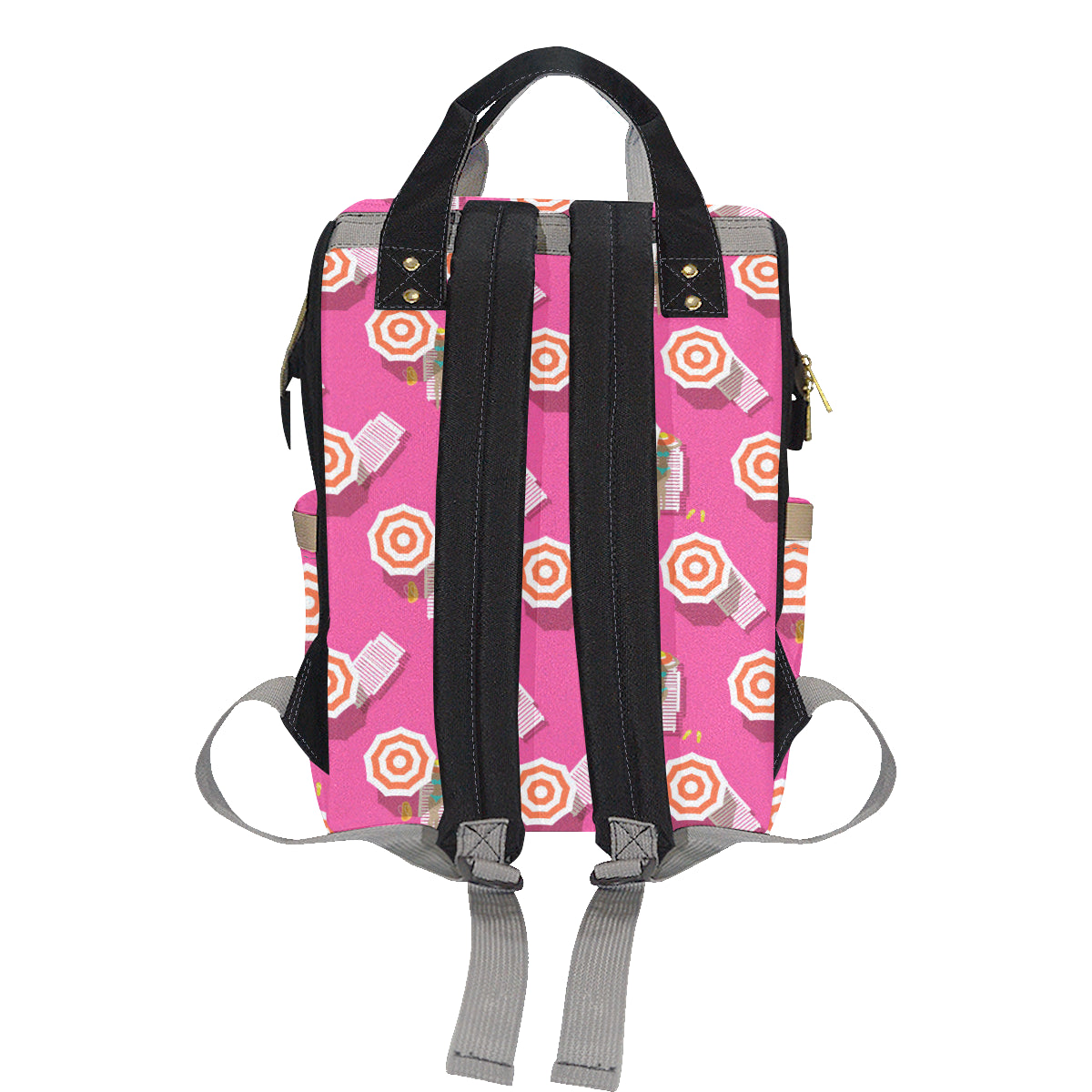 Beach Top View Umbrella Theme Diaper Bag Backpack