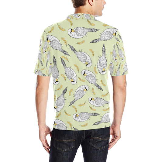 Parakeet Pattern Print Design A03 Men Polo Shirt