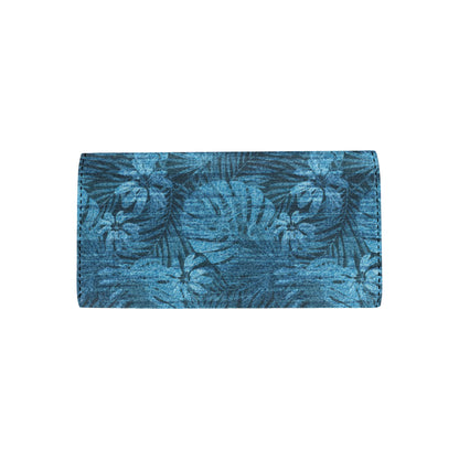 Jean Tropical Pattern Print Design 04 Women's Trifold Wallet