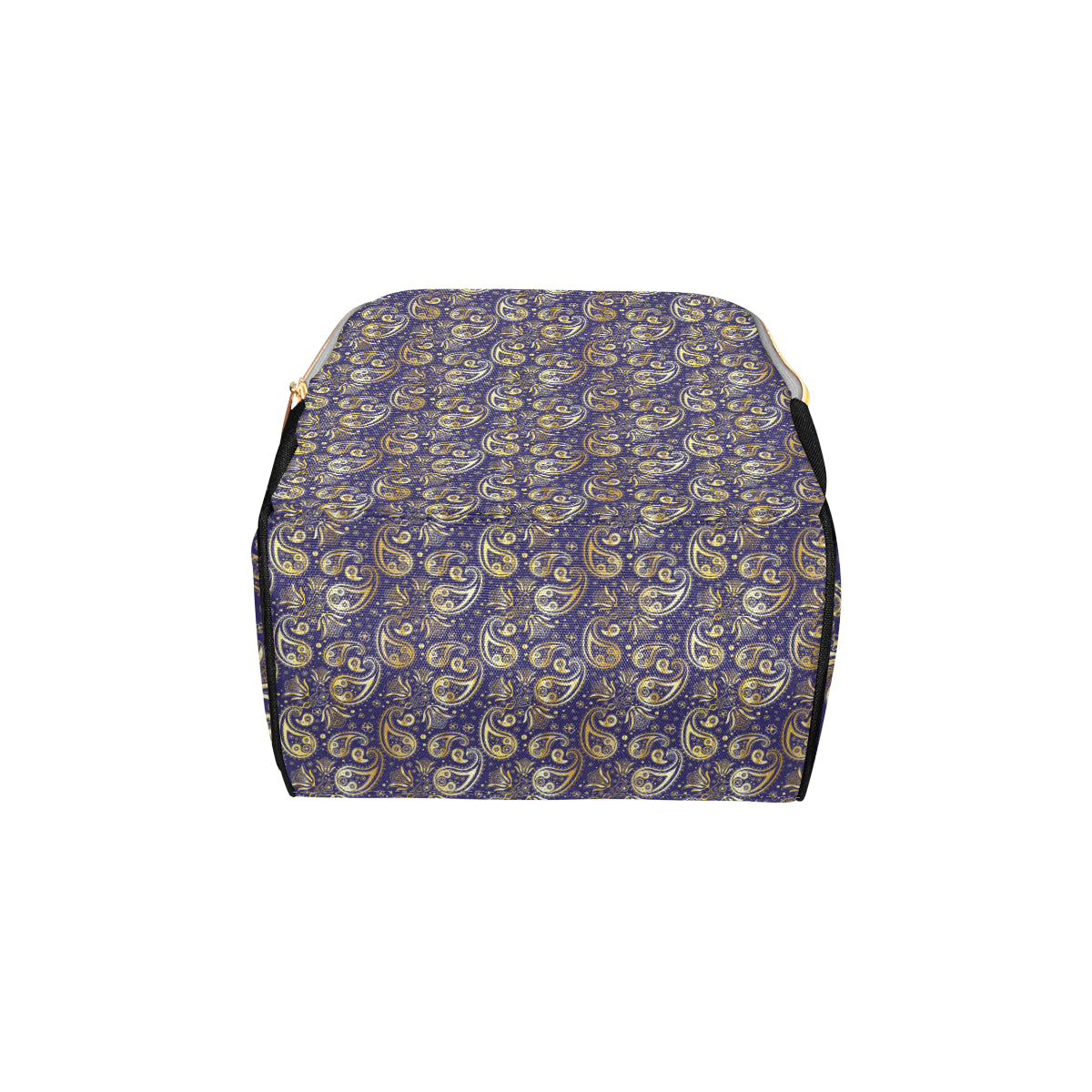 Paisley Blue Yellow Design Print Diaper Bag Backpack