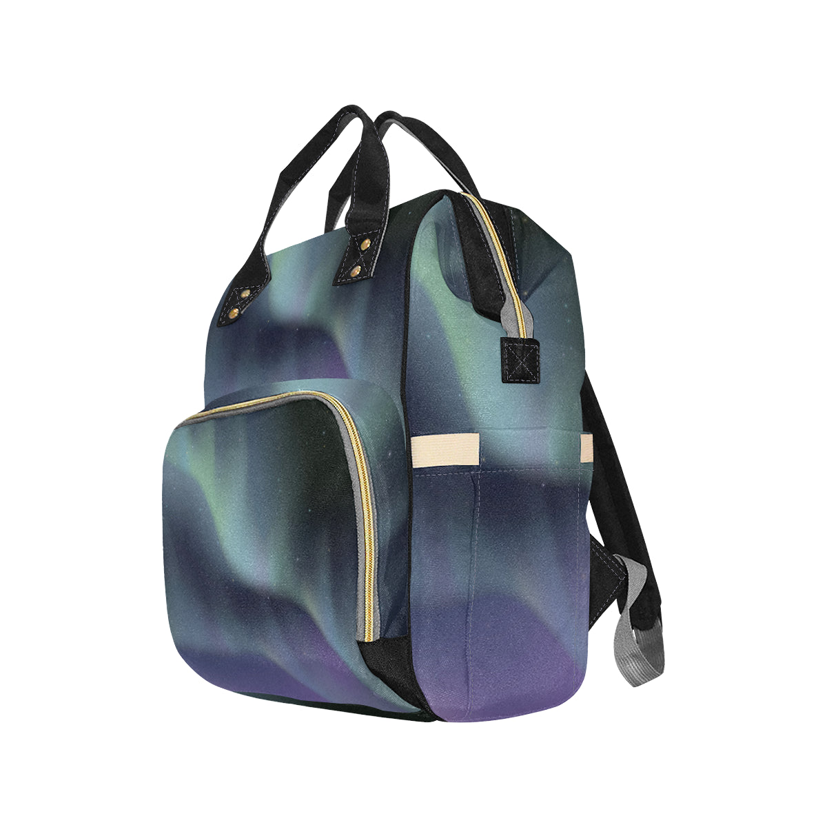 Aurora Borealis Pattern Print Design 01 Diaper Bag Backpack