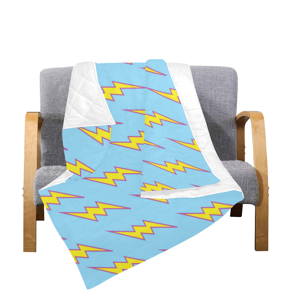 Lightning Thunder Pattern Print Design 02 Premium Quilt