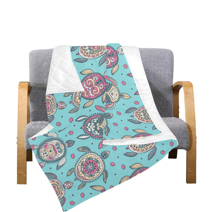 Sea Turtle Art Pattern Premium Quilt