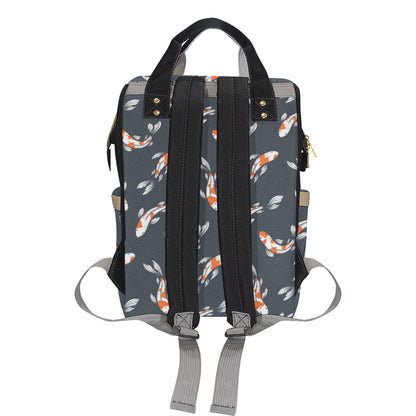 KOI Fish Pattern Print Design 04 Diaper Bag Backpack