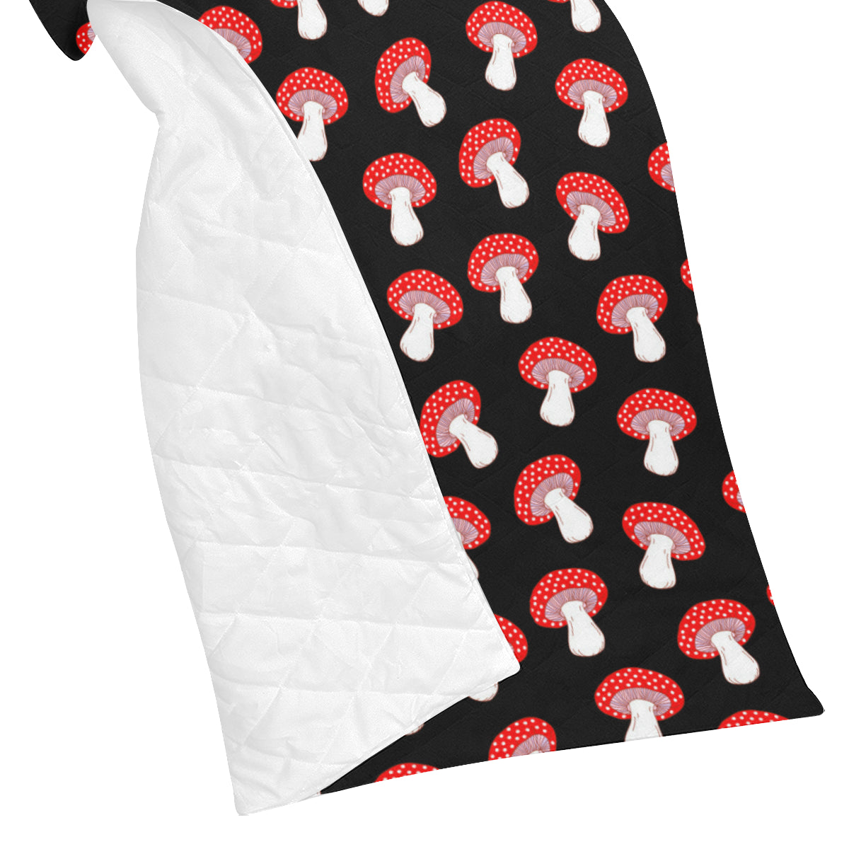 Mushroom Pattern Print Design A02 Premium Quilt