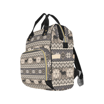 Nordic Pattern Print Design A01 Diaper Bag Backpack