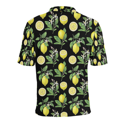 Lemon Pattern Print Design LM02 Men Polo Shirt