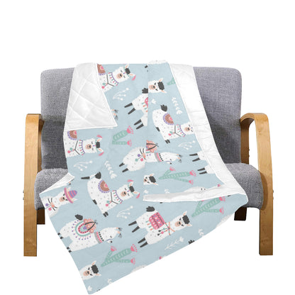 Llama Pattern Print Design 04 Premium Quilt