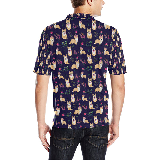 Pembroke Welsh Corgis Pattern Print Design A06 Men Polo Shirt