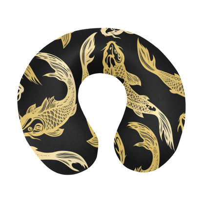 KOI Fish Pattern Print Design 03 U-Shaped Travel Neck Pillow