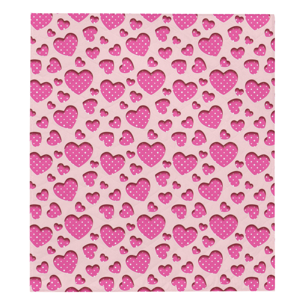 Heart Pink Pattern Print Design HE06 Premium Quilt