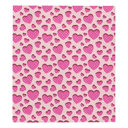 Heart Pink Pattern Print Design HE06 Premium Quilt