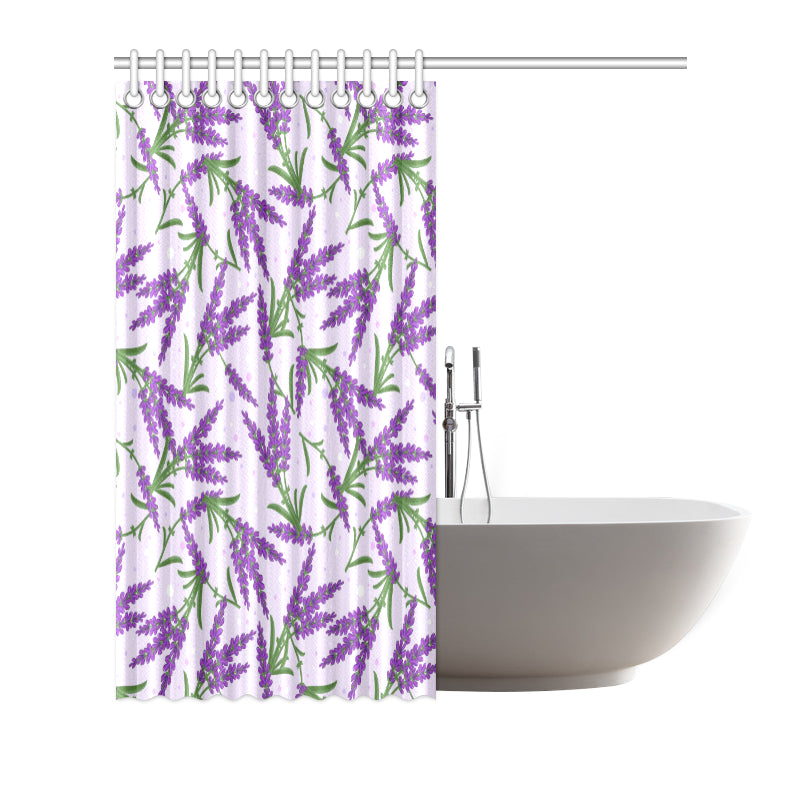 Lavender Pattern Print Design LV02 Shower Curtain