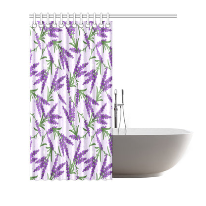 Lavender Pattern Print Design LV02 Shower Curtain