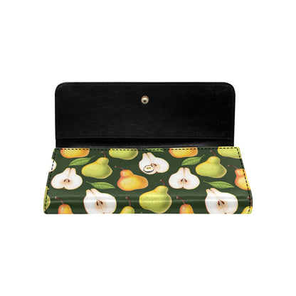 Pear Pattern Print Design PE06 Women's Trifold Wallet