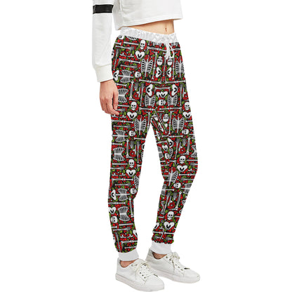Skeleton Pattern Print Unisex Sweatpants