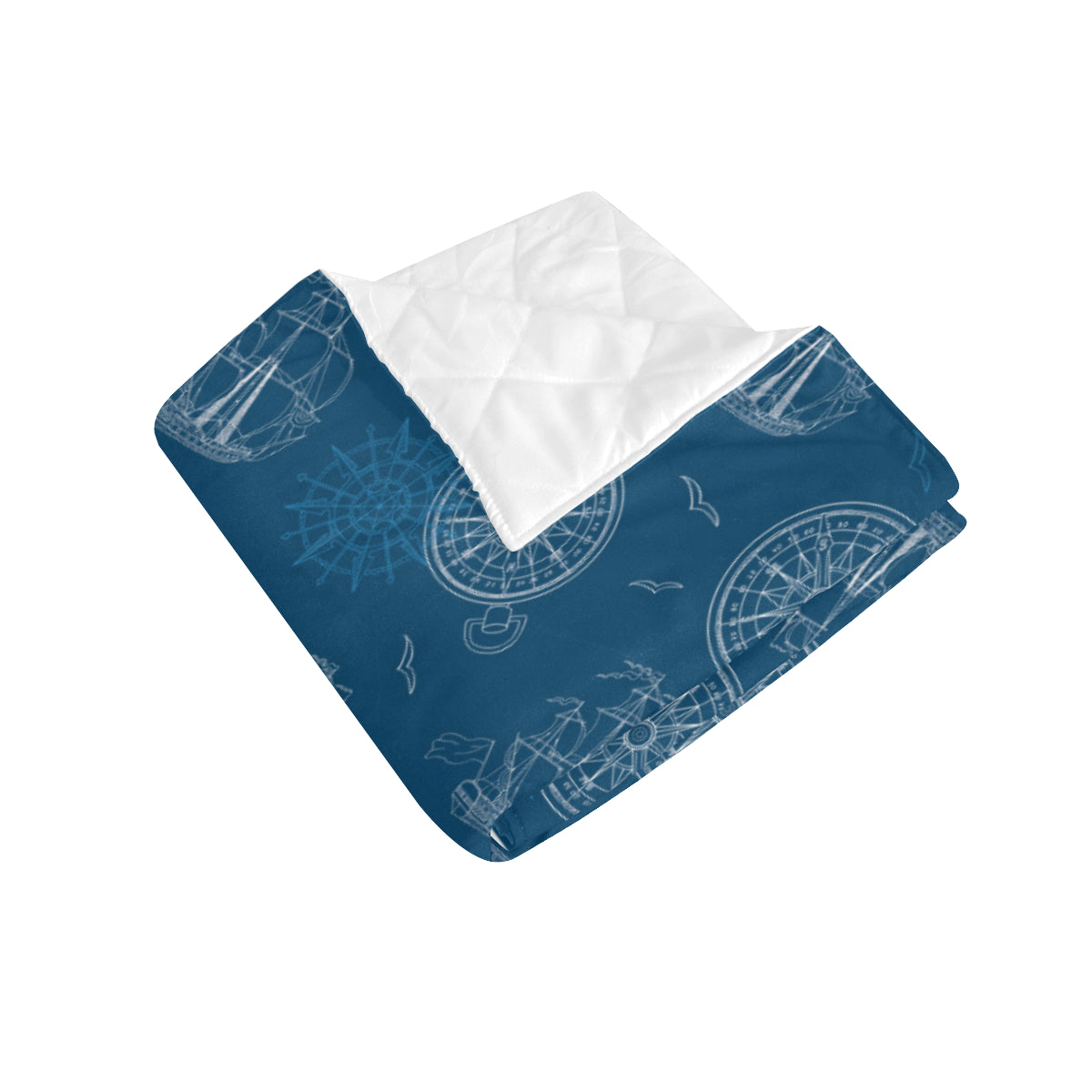Nautical Pattern Print Design A04 Premium Quilt