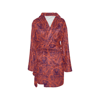 Leo Pattern Print Design 01 Women's Fleece Robe