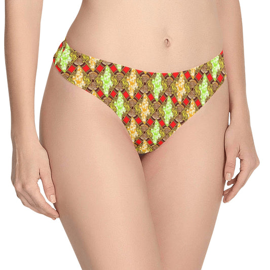 African Classic Print Pattern Women's Thongs