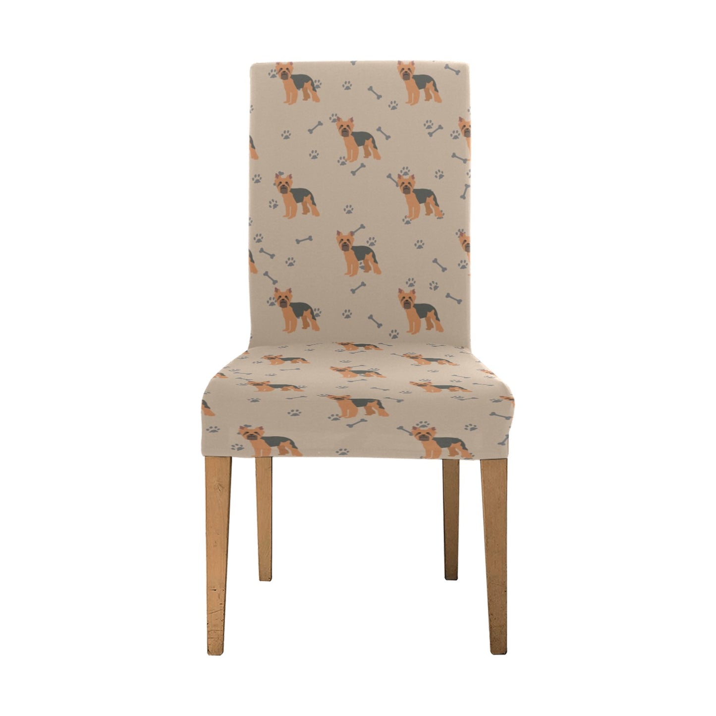 Yorkshire Terriers Print Design LKS305 Dining Chair Slipcover