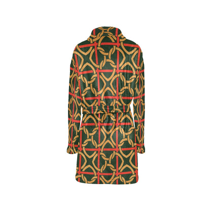 Irish Pattern Print Design 01 Women's Fleece Robe