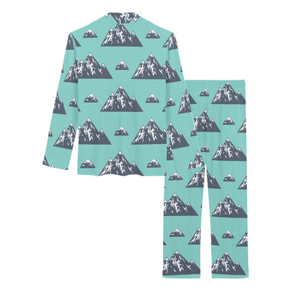 Mountain Pattern Print Design 01 Women's Long Pajama Set