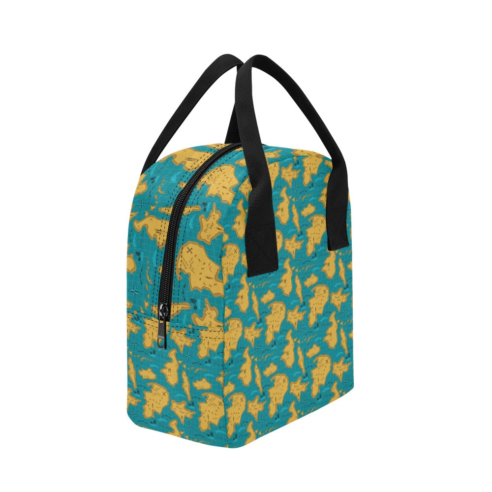 World Map Print Design LKS301 Insulated Lunch Bag