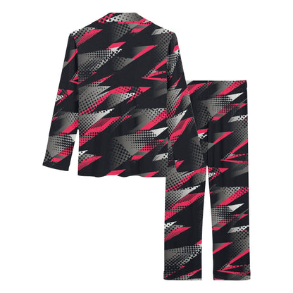 Racing Style Pattern Print Design A04 Women's Long Pajama Set