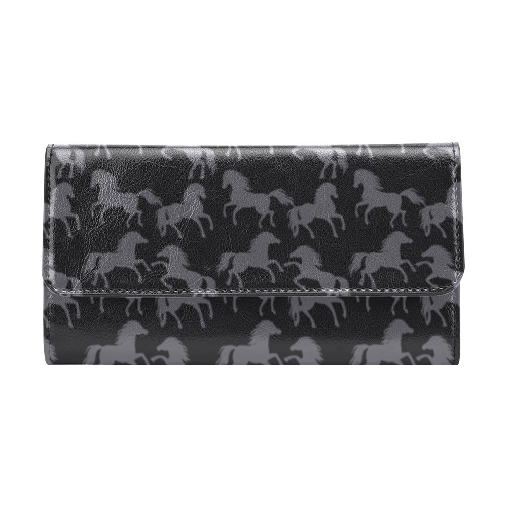 Horse Print Design LKS305 Women's Trifold Wallet