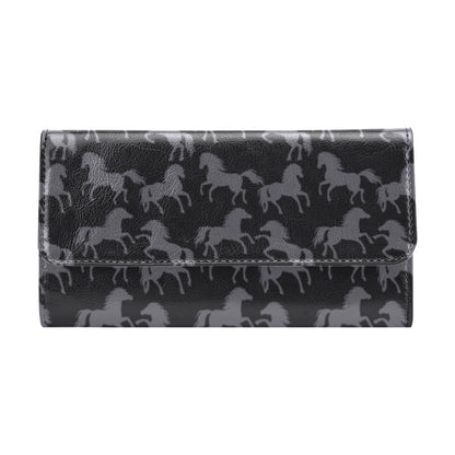 Horse Print Design LKS305 Women's Trifold Wallet