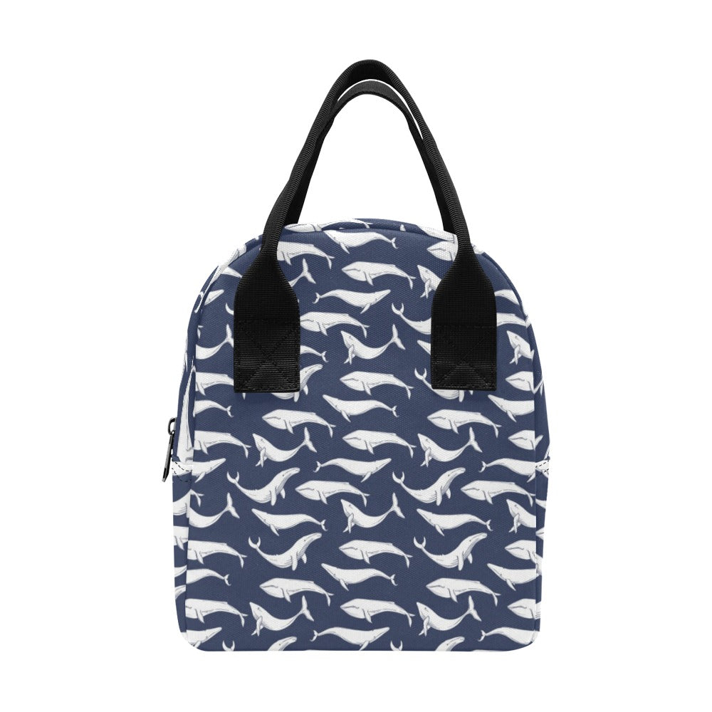 Whale Print Design LKS308 Insulated Lunch Bag