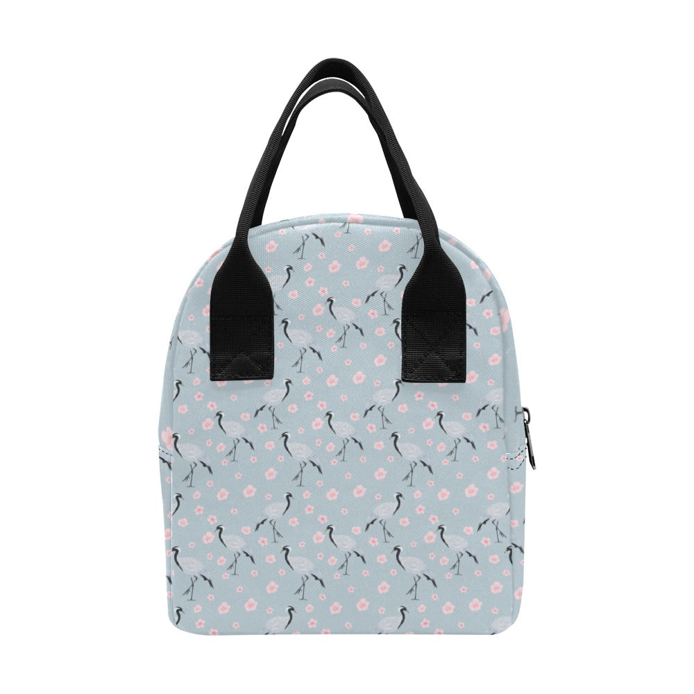 Sakura Bird Print Design LKS304 Insulated Lunch Bag