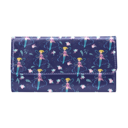 Fairy Cartoon Style Print Pattern Women's Trifold Wallet