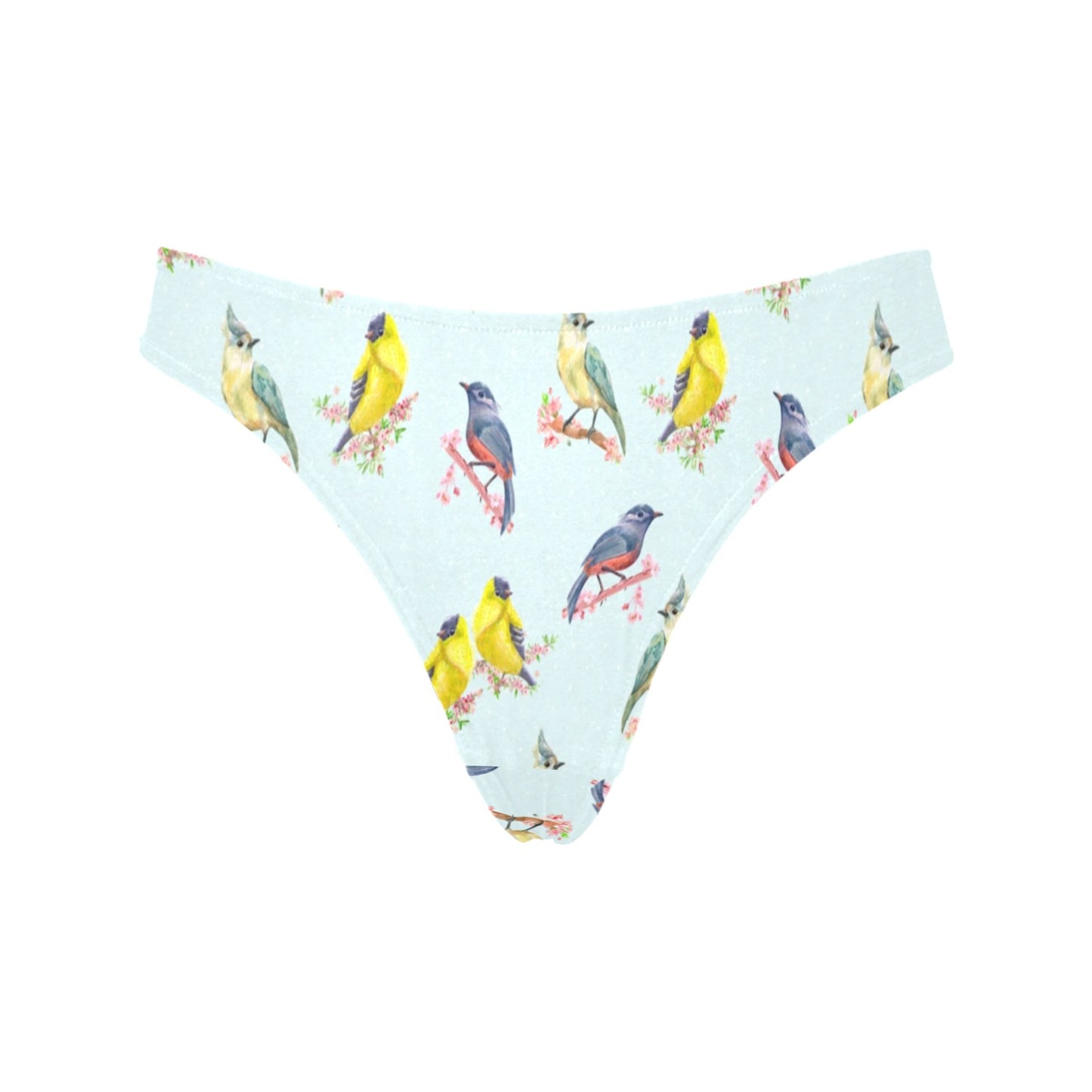 Bird Sweet Themed Print Pattern Women's Thongs