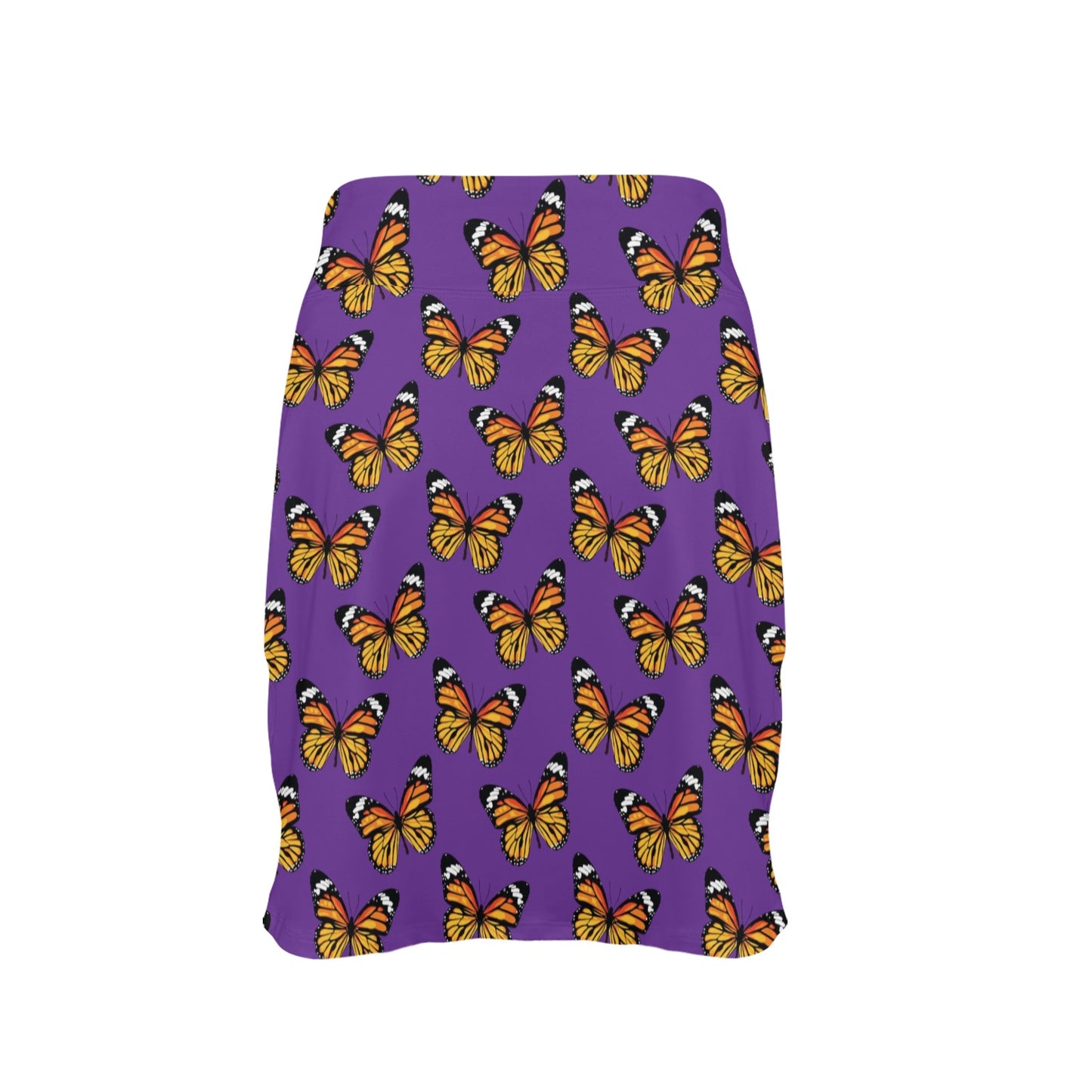 Monarch Butterfly Purple Print Pattern 17" Golf & Pickleball Skort with Pockets