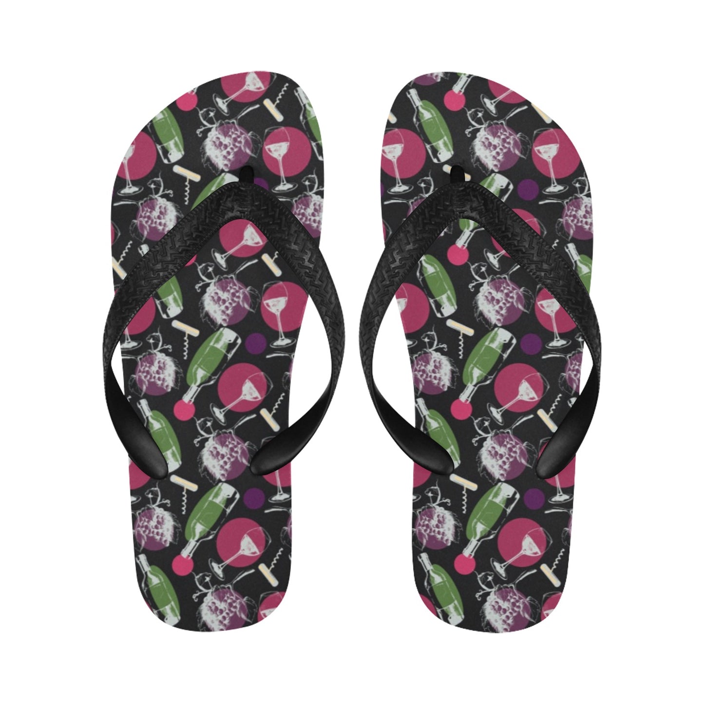 Wine Print Design LKS307 Flip Flops