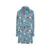 Sewing Equipment Print Design LKS301 Women's Fleece Robe