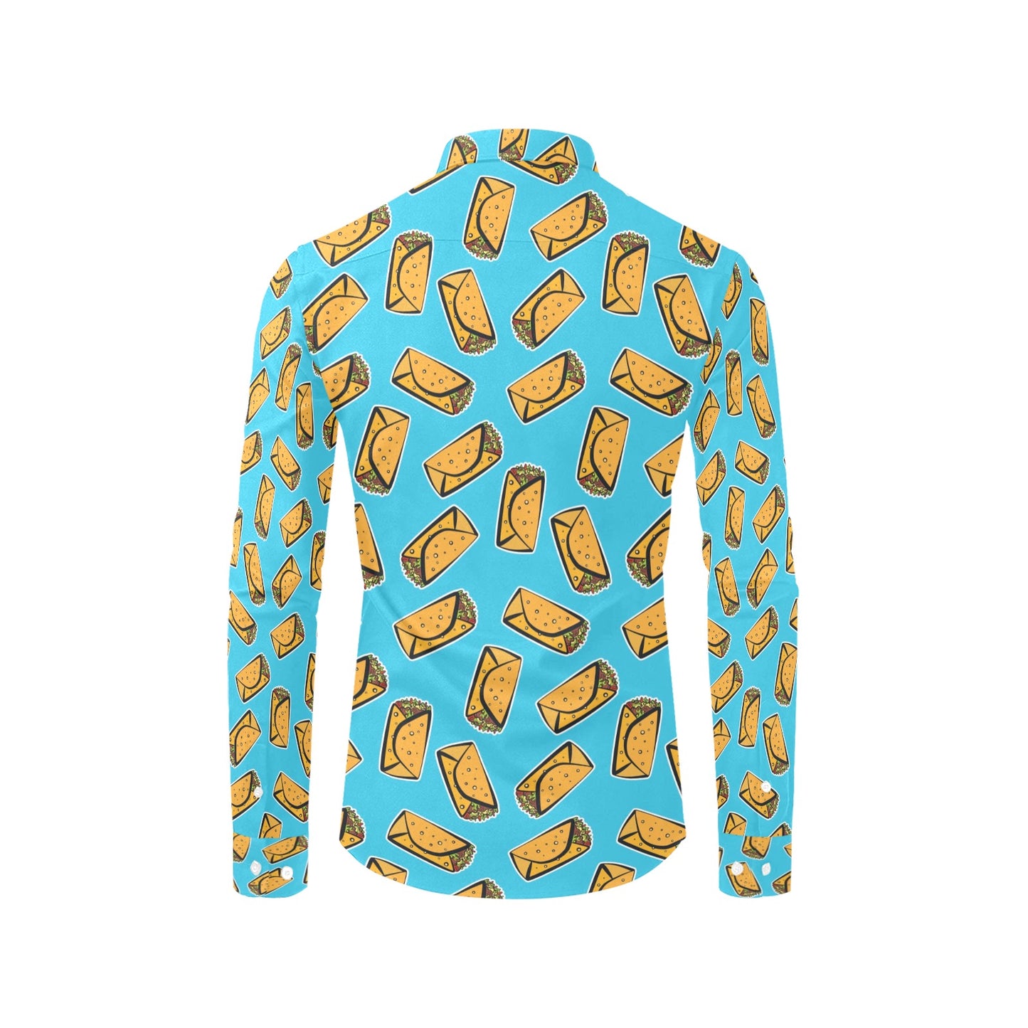 Burrito Print Design LKS301 Men's Long Sleeve Dress Shirt