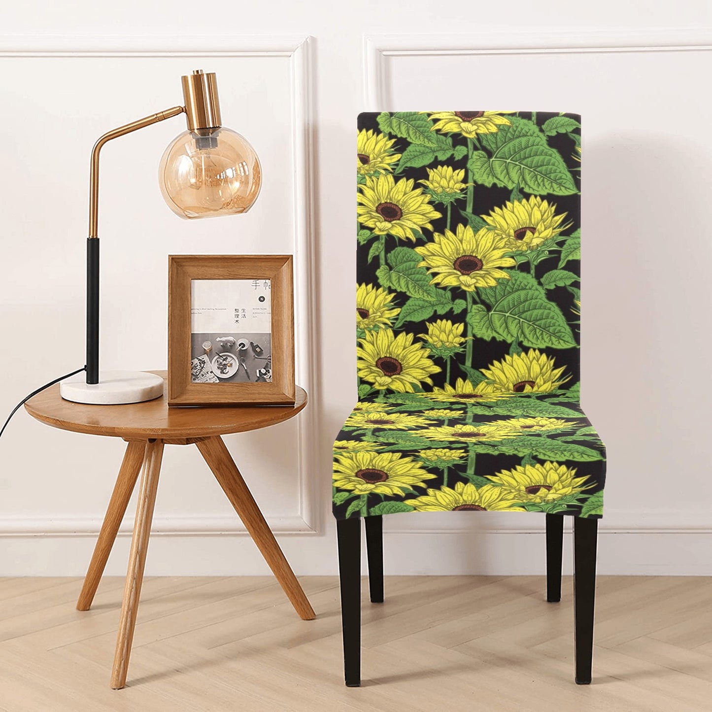 Sunflower Print Design LKS3010 Dining Chair Slipcover