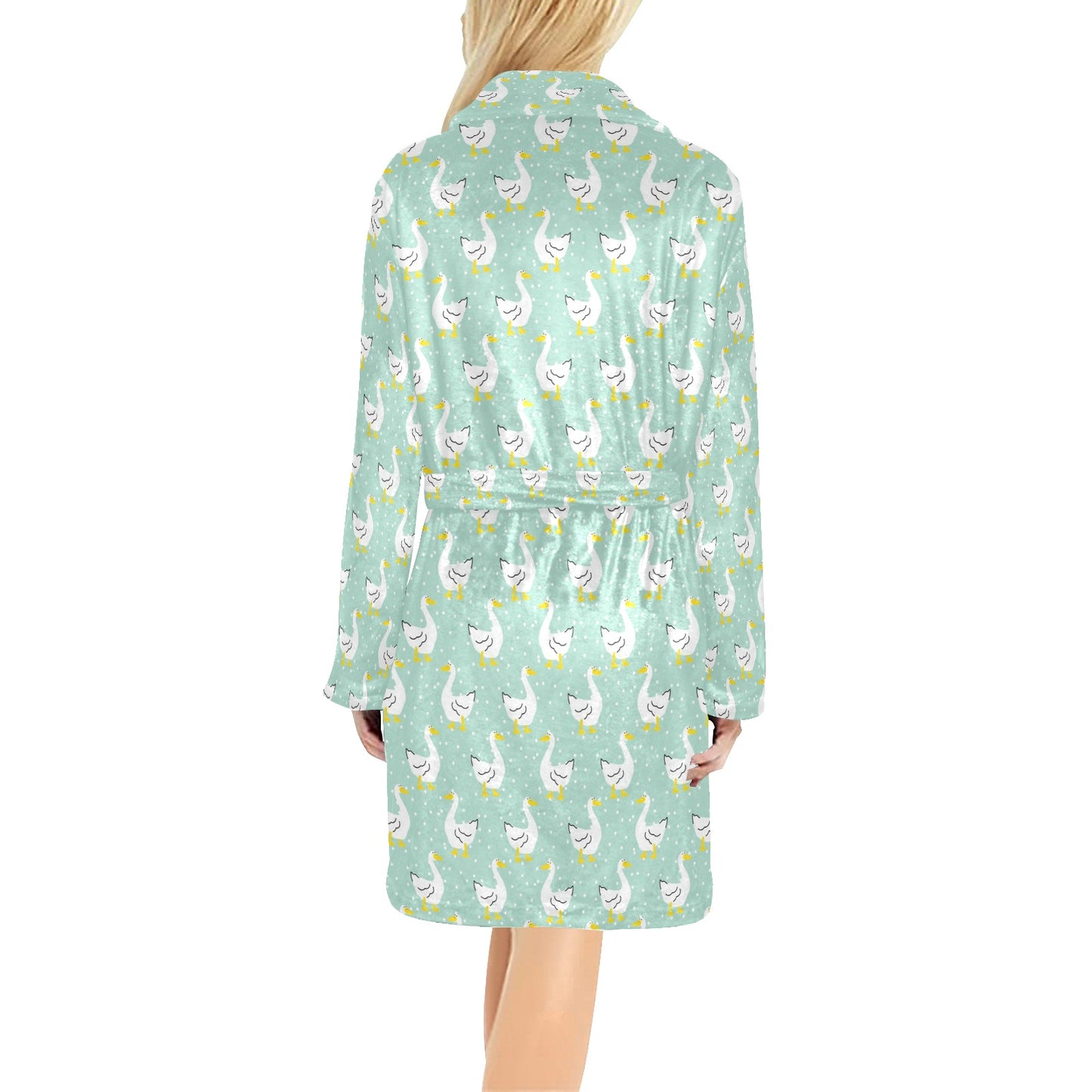 Goose Print Design LKS404 Women's Fleece Robe