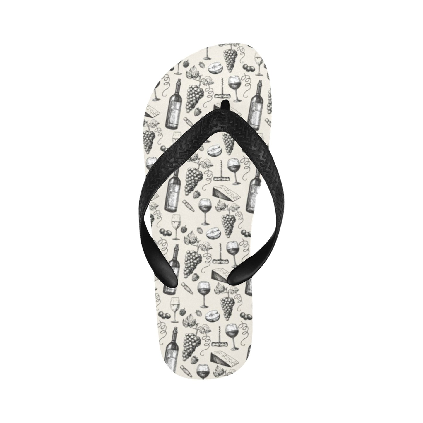 Wine Themed Print Design LKS306 Flip Flops