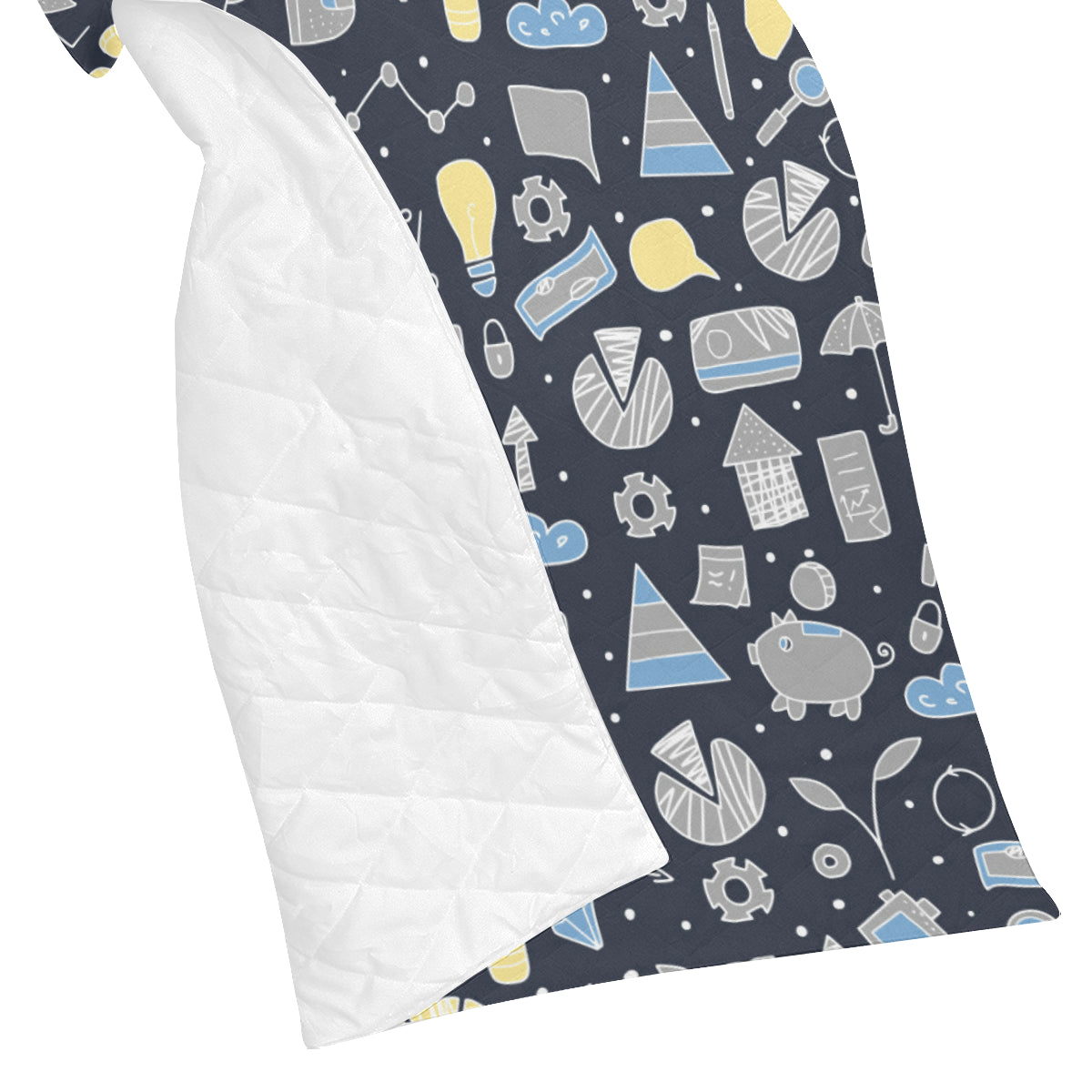 Accounting Financial Pattern Print Design 04 Premium Quilt
