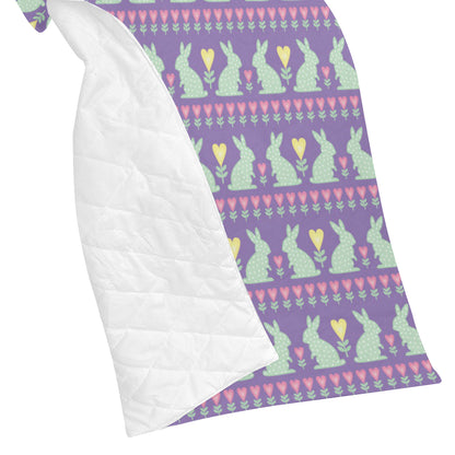 Rabbit Pattern Print Design RB01 Premium Quilt