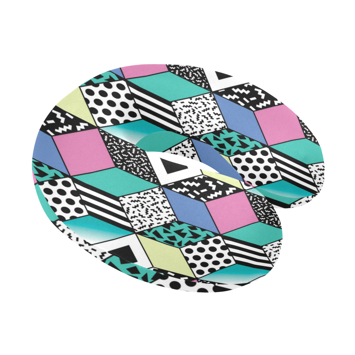 90s Pattern Print Design 3 U-Shaped Travel Neck Pillow